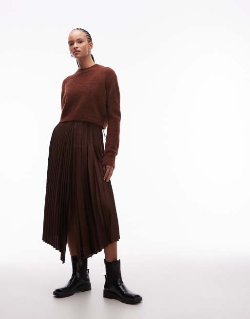 AllSaints - Jax - Vestito 2 in 1 color marrone castagna