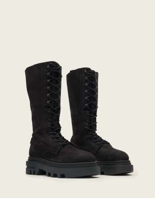 AllSaints - Jay - Stiefel in verwaschenem Schwarz