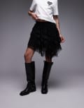[AllSaints] AllSaints Jayde tulle mini skirt in black 6 BLACK