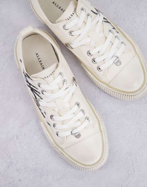 AllSaints – Jazmin – Vita sneakers med sinaturlogga, 4 av 4