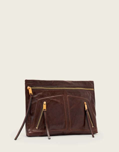 AllSaints – Jean Rey – Beuteltasche in Cognacbraun - view 1