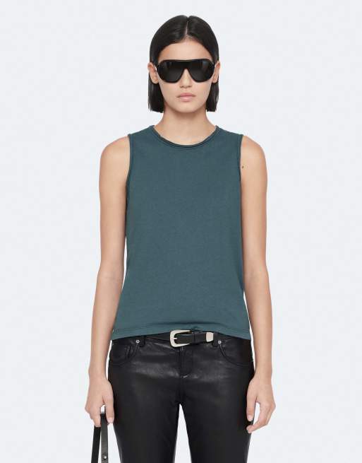 AllSaints Jenny tank in teal blue, 4 van 6