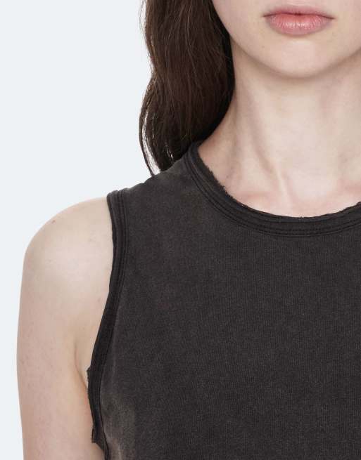 AllSaints Jenny Tanktop in verwaschenem Schwarz, 5 von 6
