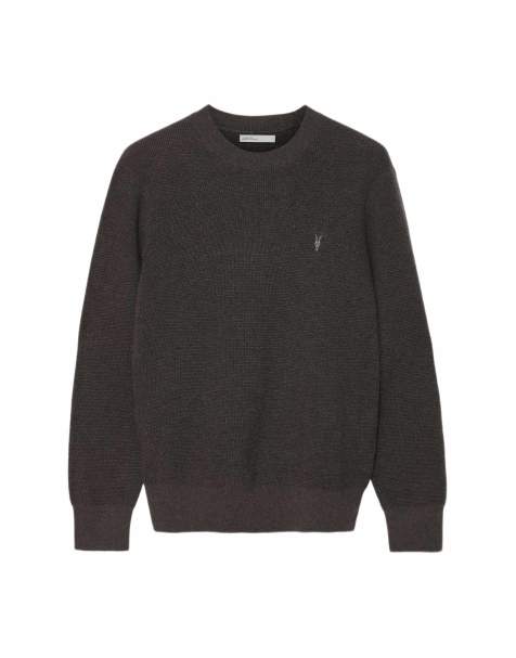 AllSaints - jersey de punto gofrado verde - view 1