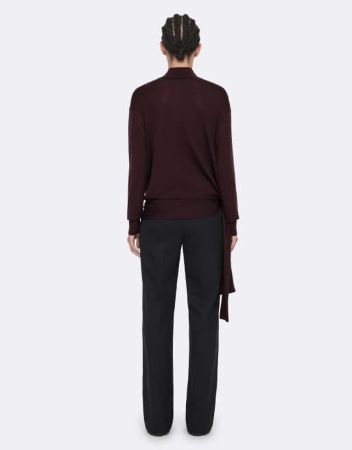 AllSaints jersey Tilley en marrón granate, 4 de 7