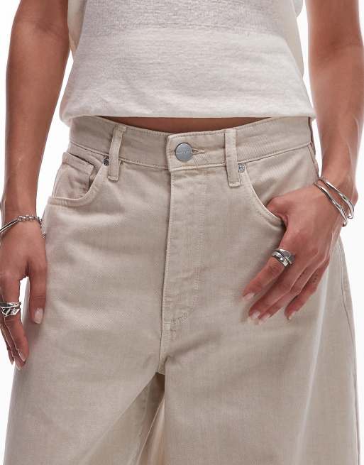 AllSaints Jett barrel jeans in cream white, 5 of 5