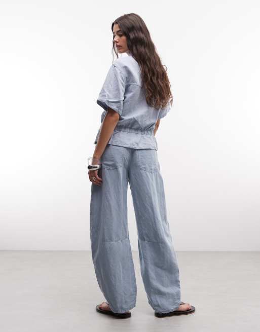 AllSaints - Jett - Jean large d'ensemble - Bleu clair, 2 de 5