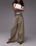 [AllSaints] AllSaints Jett linen-mix pants in sand brown 6 Sand brown
