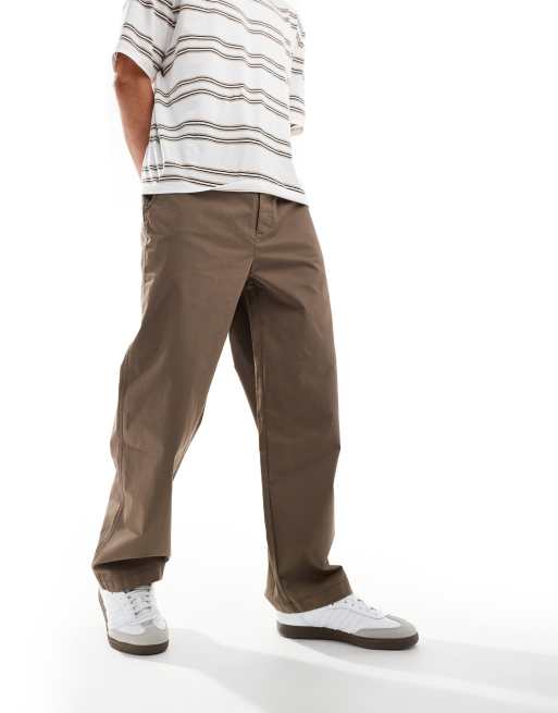 AllSaints Jovi straight leg pants in brown