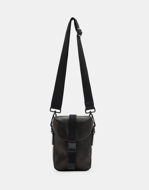 AllSaints – Juan – Umhängetasche in Schwarz