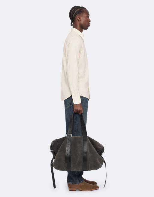 AllSaints Judd Langarmhemd in Creme-Taupe, 5 von 5