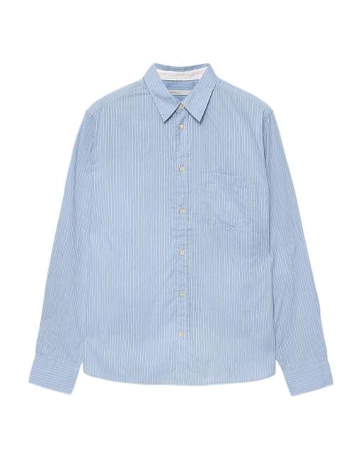 AllSaints Judd langärmliges Hemd in Salton-Blau, 2 von 6