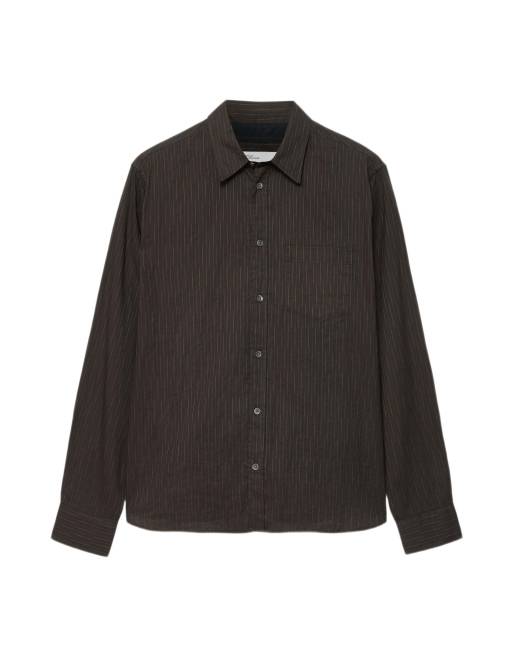 AllSaints Judd langärmliges Hemd in Trail Brown, 2 von 6
