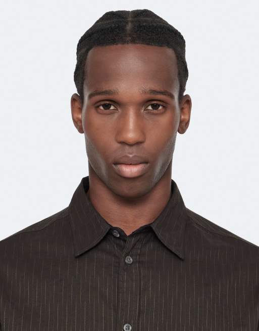 AllSaints Judd langärmliges Hemd in Trail Brown, 3 von 6