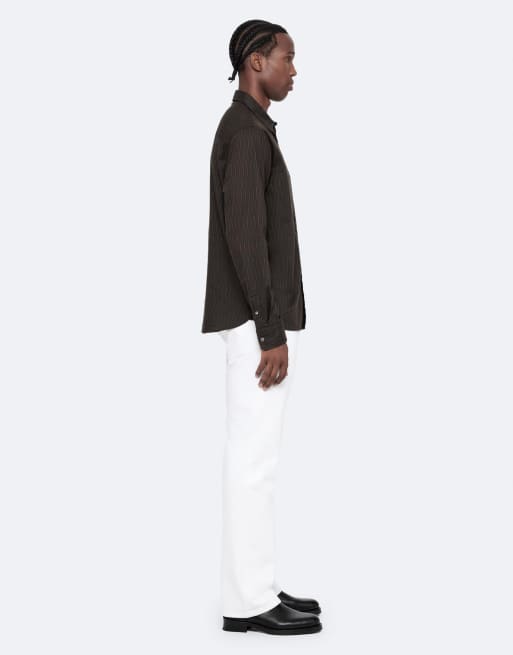 AllSaints Judd langärmliges Hemd in Trail Brown, 6 von 6