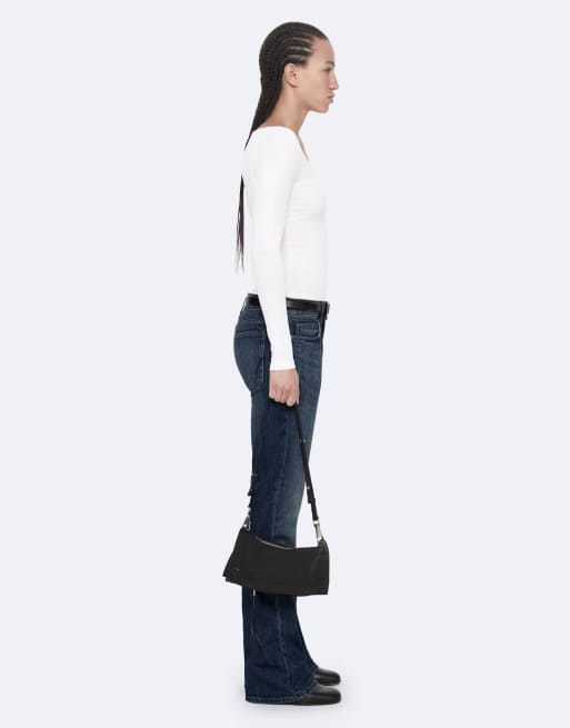 AllSaints Jules henley met lange mouwen in optisch wit, 6 van 6