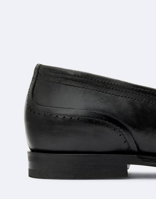 AllSaints Jules mocassins en cuir cousus noirs, 4 de 4
