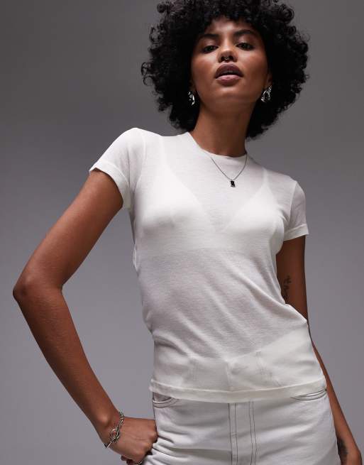 Allsaints - June - Cremehvid T-shirt