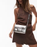 [AllSaints] AllSaints jupiter crossbody bag in silver One Size silver