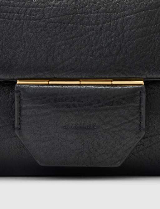 AllSaints - Jupiter - Crossbody tas van korrelig leer in zwart, 2 van 3