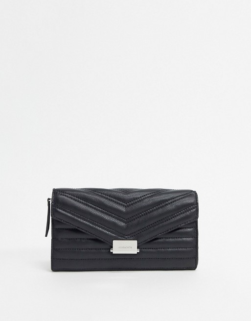 AllSaints justine chain wallet leather cross body bag
