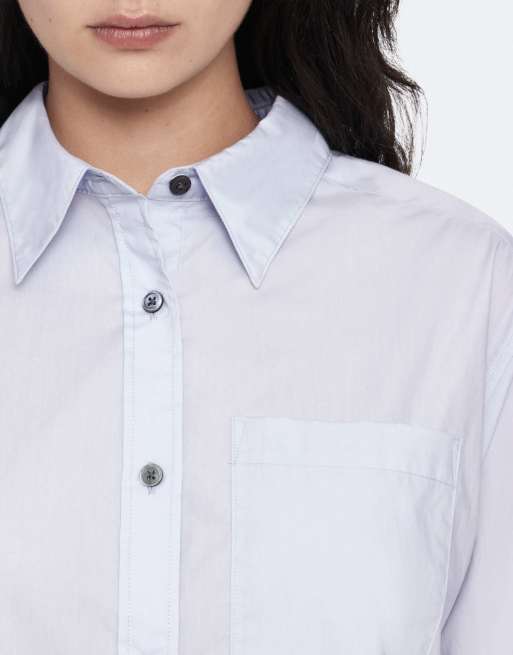 AllSaints Kaia Oversize-Hemd in Eisblau, 5 von 6