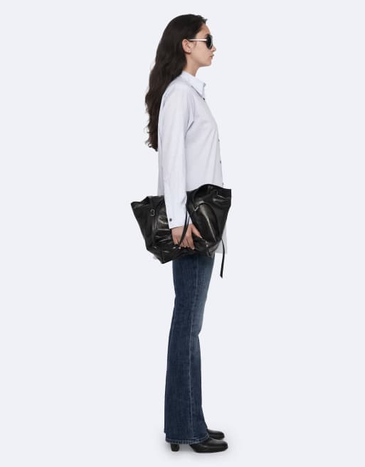 AllSaints Kaia Oversize-Hemd in Eisblau, 6 von 6