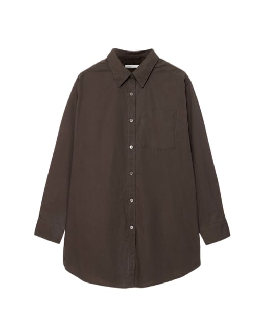 AllSaints Kaia Oversize-Hemd in Haselnussbraun, 2 von 6