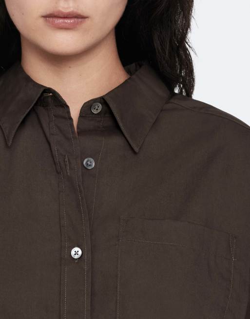 AllSaints Kaia Oversize-Hemd in Haselnussbraun, 5 von 6