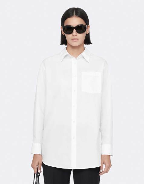 AllSaints Kaia Oversize-Hemd in Weiß - view 1