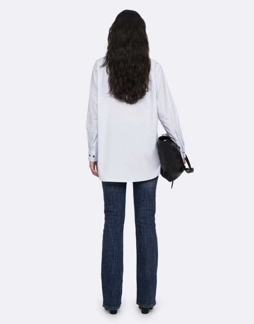 AllSaints Kaia oversized overhemd in lichtblauw, 4 van 7