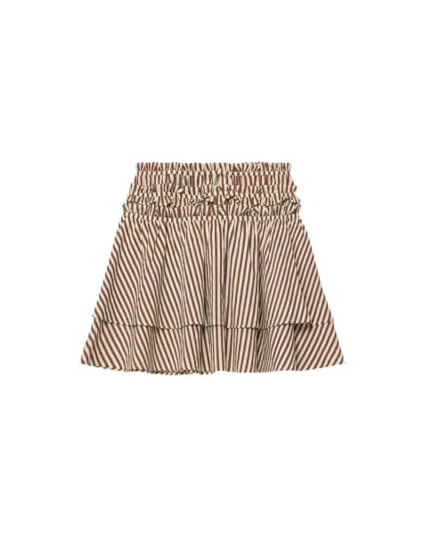 AllSaints Kali mini rok in penny bruin/wit - view 1