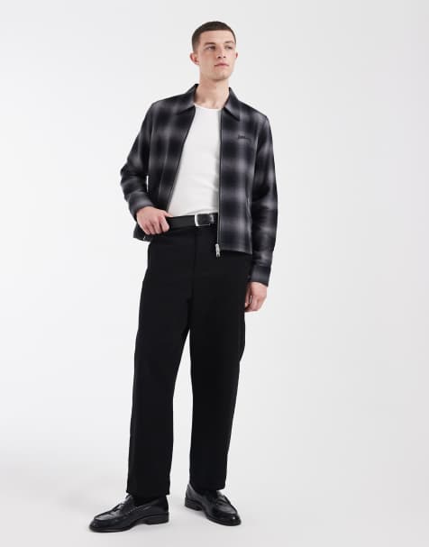 AllSaints - Kapi - Camicia a maniche lunghe blu a quadri con zip - view 1