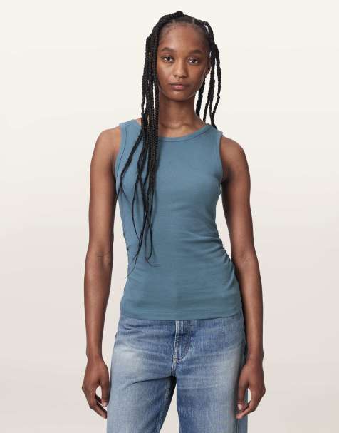 AllSaints - Katarina - Débardeur - Bleu capitaine - view 1