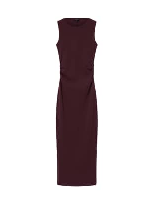 AllSaints - Katarina - Kleid in Ochsenblutrot