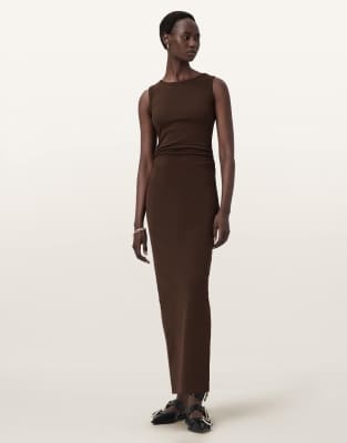 AllSaints - Katarina - Kleid in Schildpattbraun-Brown