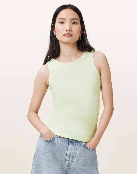 AllSaints – Katarina – Tanktop in Jadegrün - view 1