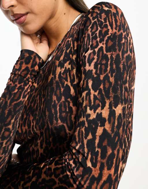 All Saints, Tops, Nwt All Saints Leopard Print Bodysuit In Size Small