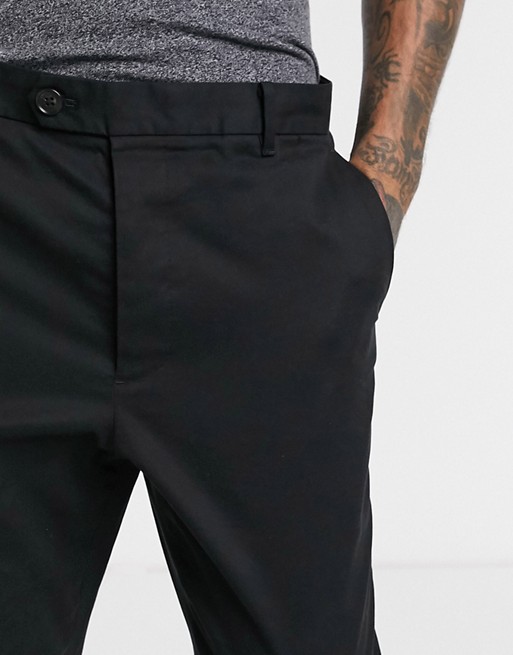 AllSaints Kato – Czarne spodnie o fasonie ze zwężanymi nogawkami BOHJ