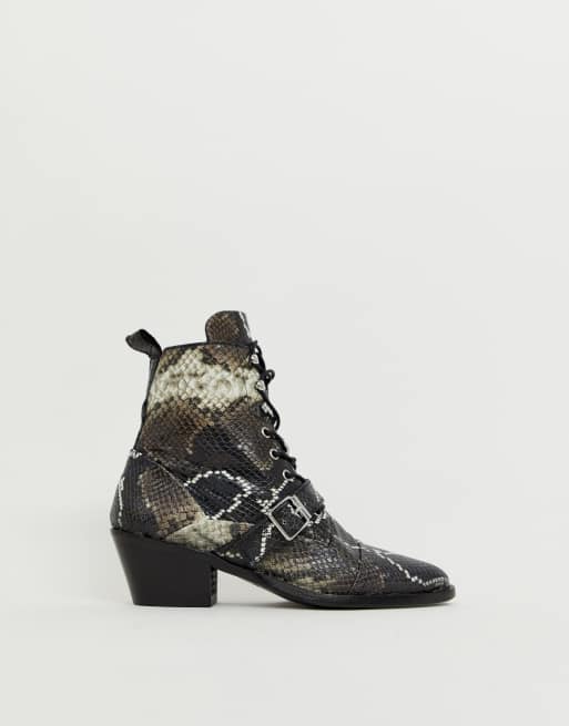 All saints clearance katy snake boots