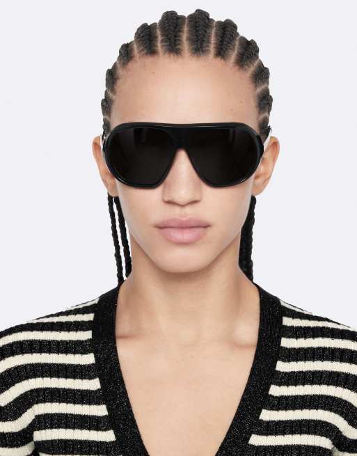 AllSaints Kay gestreept vest in zwart/krijtwit, 3 van 6