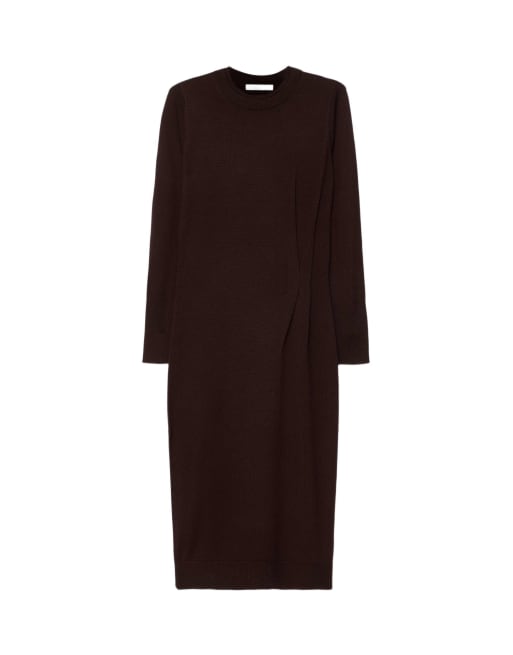 AllSaints Kayla Kleid mit langen Ärmeln in kastanienbraun, 7 von 7