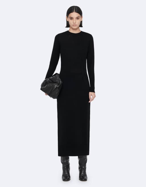 AllSaints Kayla Langarm-Kleid in Schwarz, 2 von 7