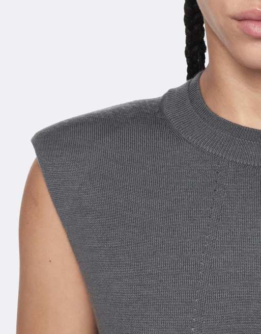AllSaints Kayla Merino-Kleid in Schieferblau, 5 von 6