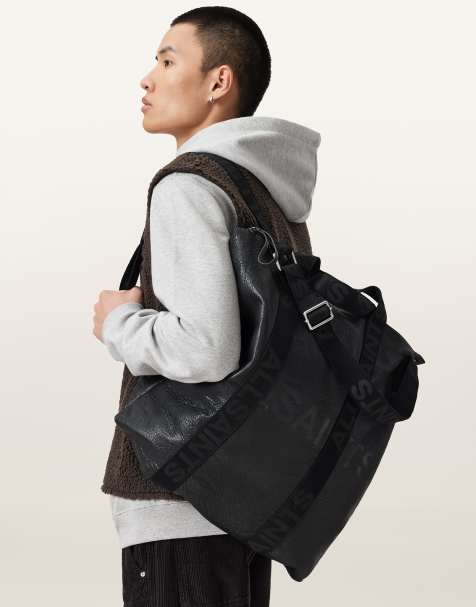 AllSaints – Kei – Lederrucksack in Schwarz - view 1