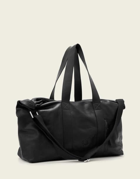 AllSaints - Kei - Sac de week-end en cuir - Noir - view 1