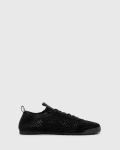 [AllSaints] AllSaints Kenny leather woven sneakers in black 37 BLACK