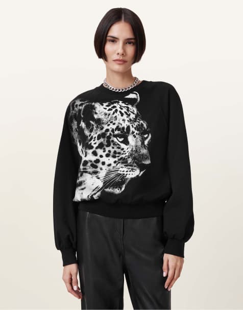 AllSaints - Kiara Cygnet - Sweater in zwart - view 1