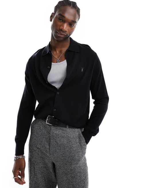 AllSaints Kilburn cardigan in black