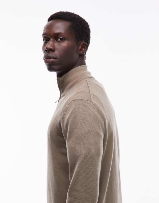 AllSaints – Kilburn – Zielony sweter z zamkiem pod szyją, 4 z 5
